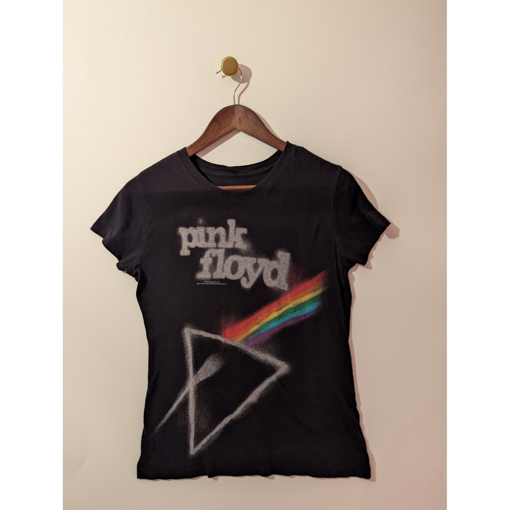Pink Floyd Graphic Tee Womens Large Black Good Dark Side of the Moon Rock Band